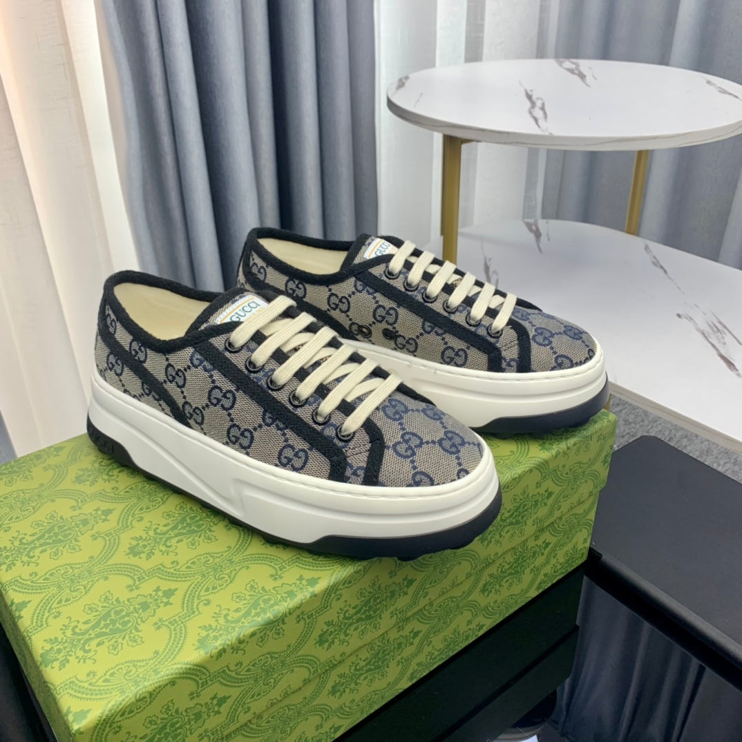 GG SNEAKER FLATFORM LEAD CANVAS