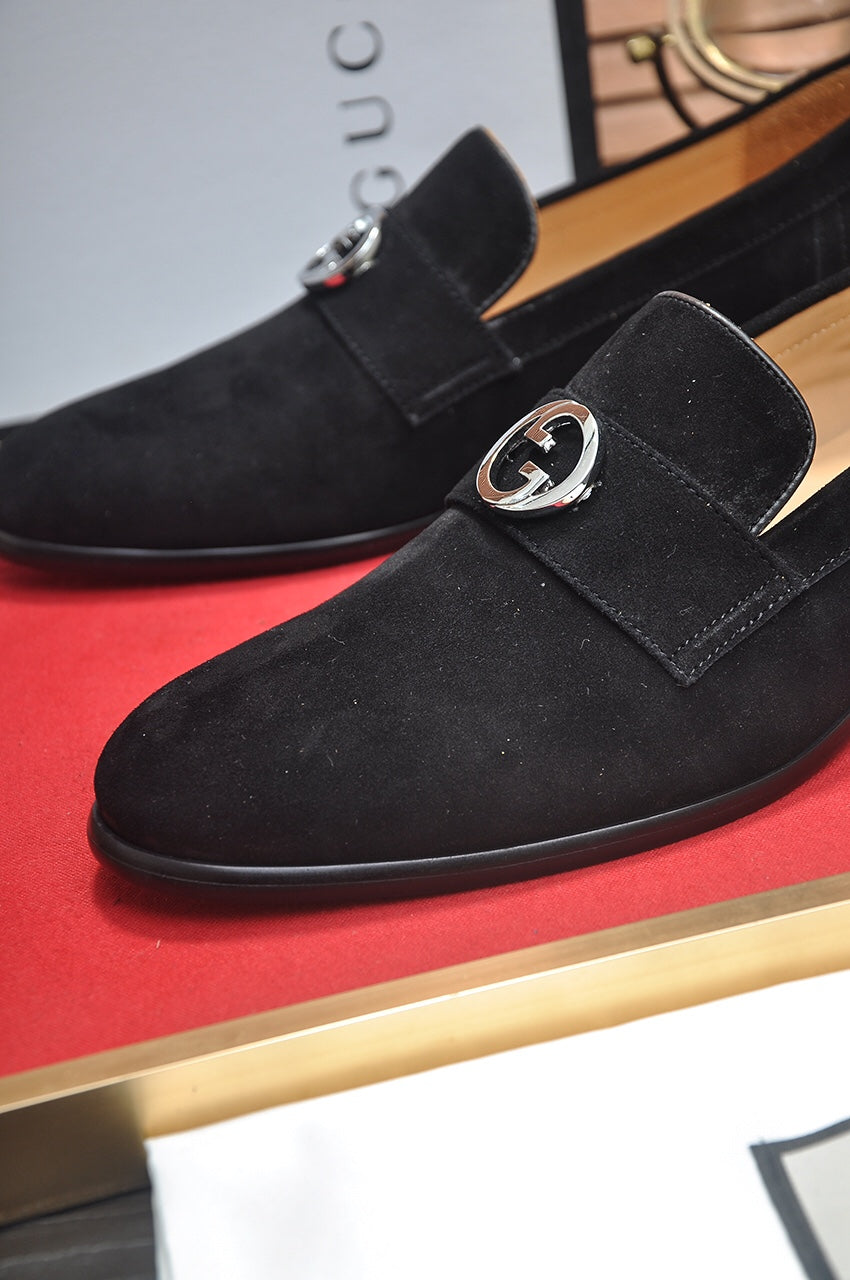 GG Men's Loafer Black Suede 552794