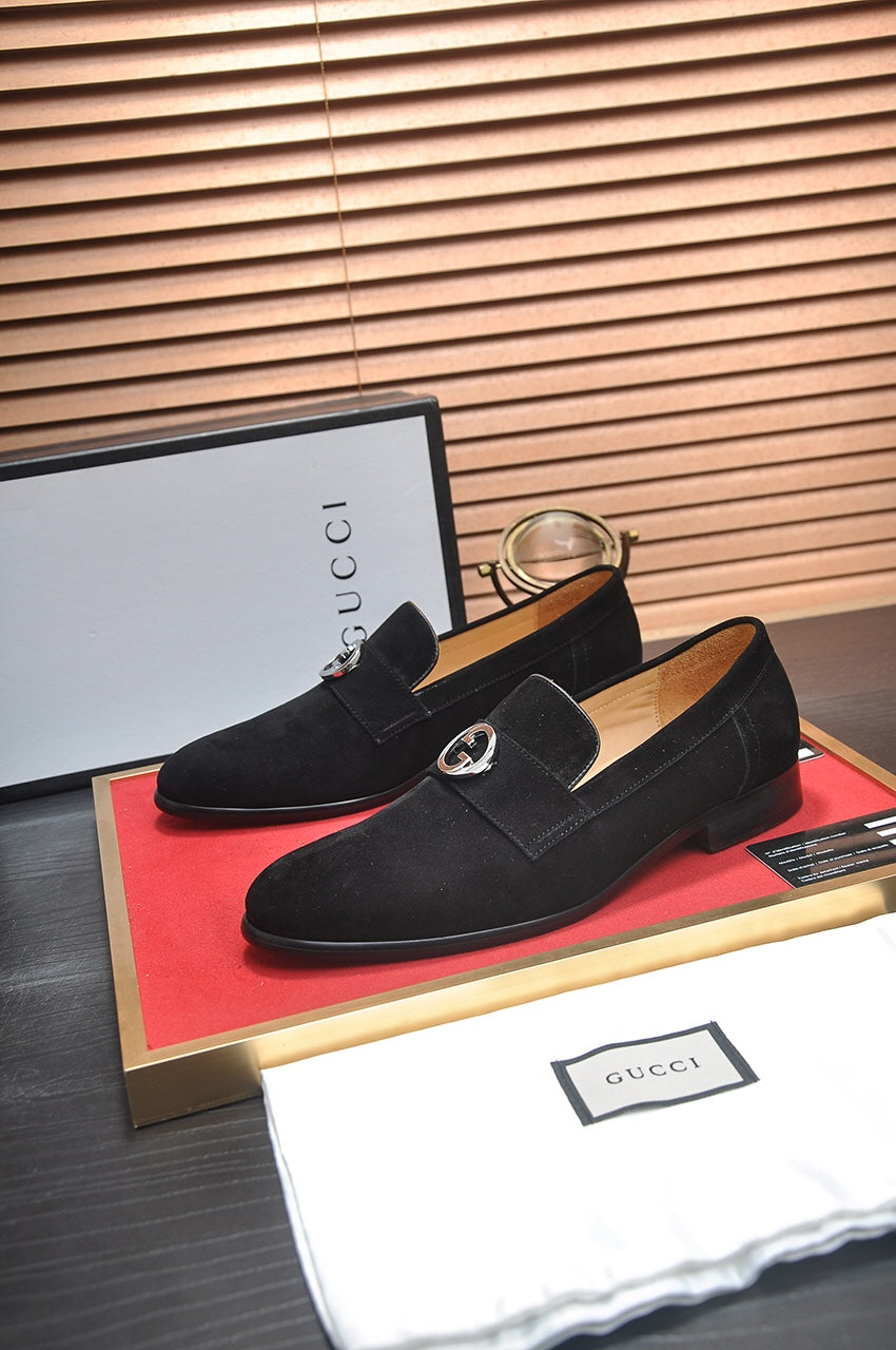 GG Men's Loafer Black Suede 552794