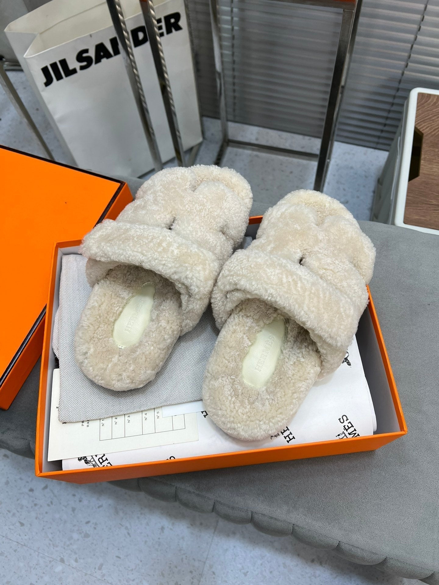 HM Chypre Sandal White Fleece Wool 953870