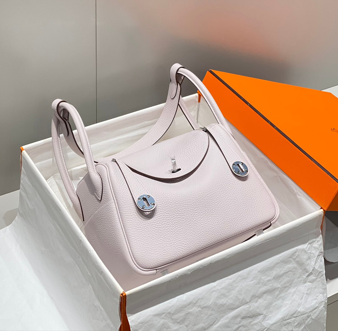 HM LINDY 26 BAG SOFT PINK TAURILLON CLEMENCE LEATHER