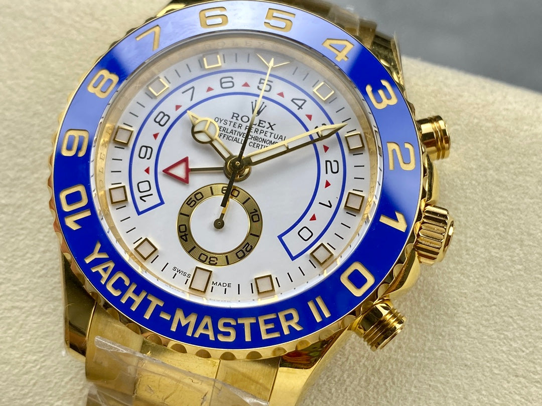 Rolex Yacht-Master II 44mm Gold White Dial
