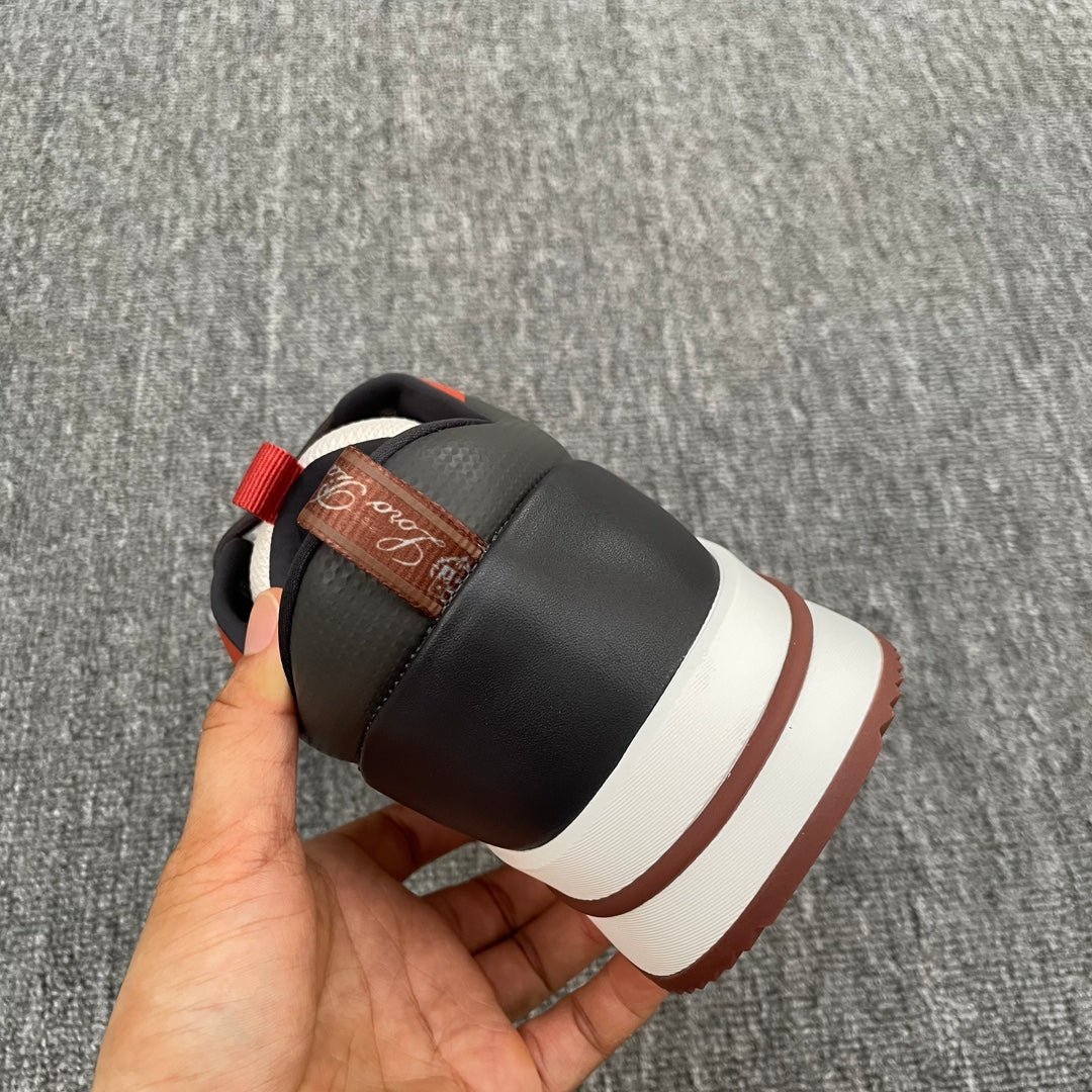 LP BRUNELLO SNEAKERS MULTI-RUBY AND WHITE MESH CALFSKIN