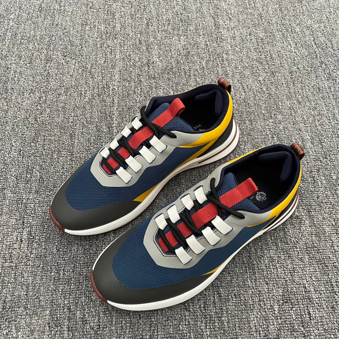 LP BRUNELLO SNEAKERS MULTI - CHARCOAL AND NAVY MESH CALFSKIN