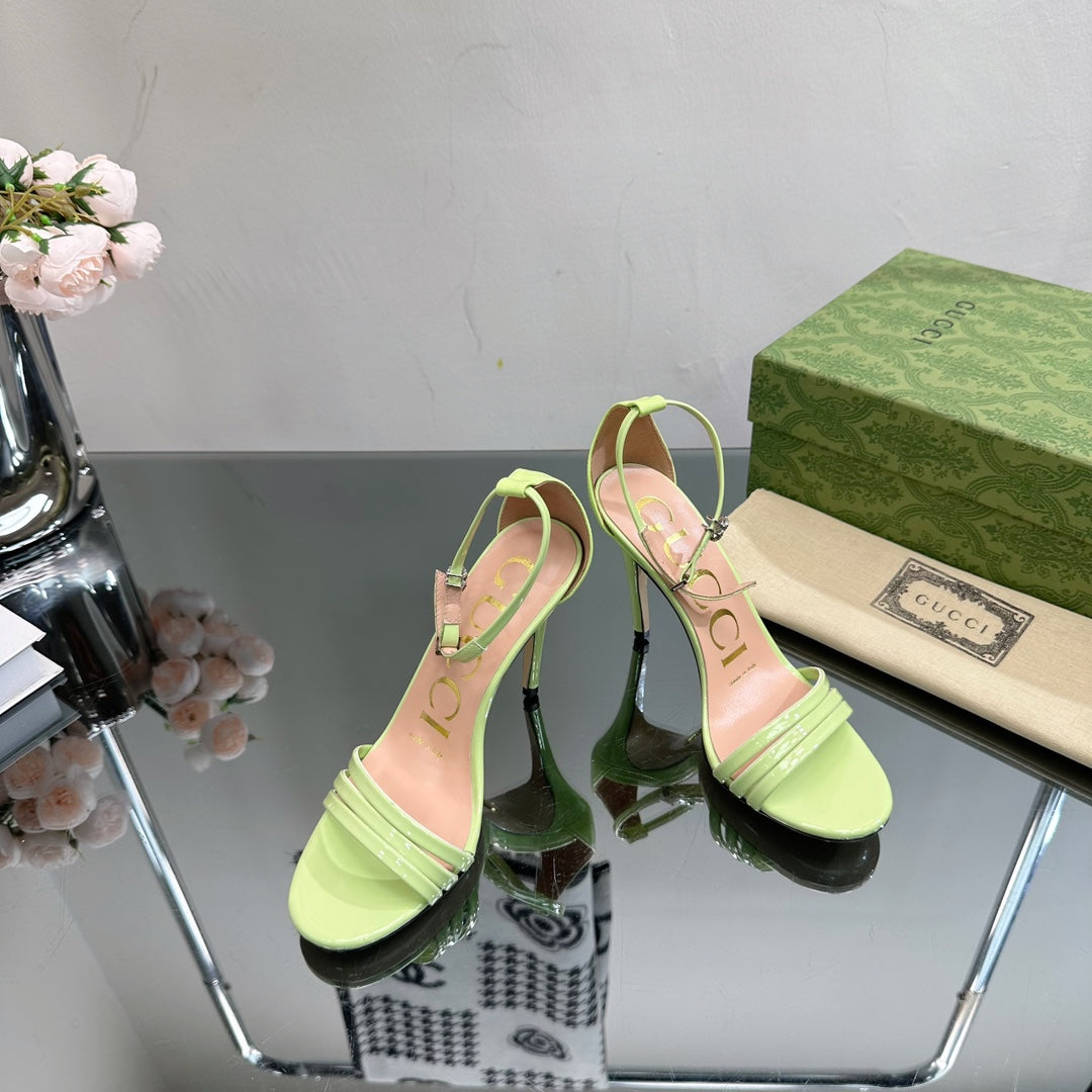GG 105 HIGH HEEL SANDAL LIME LAMBSKIN