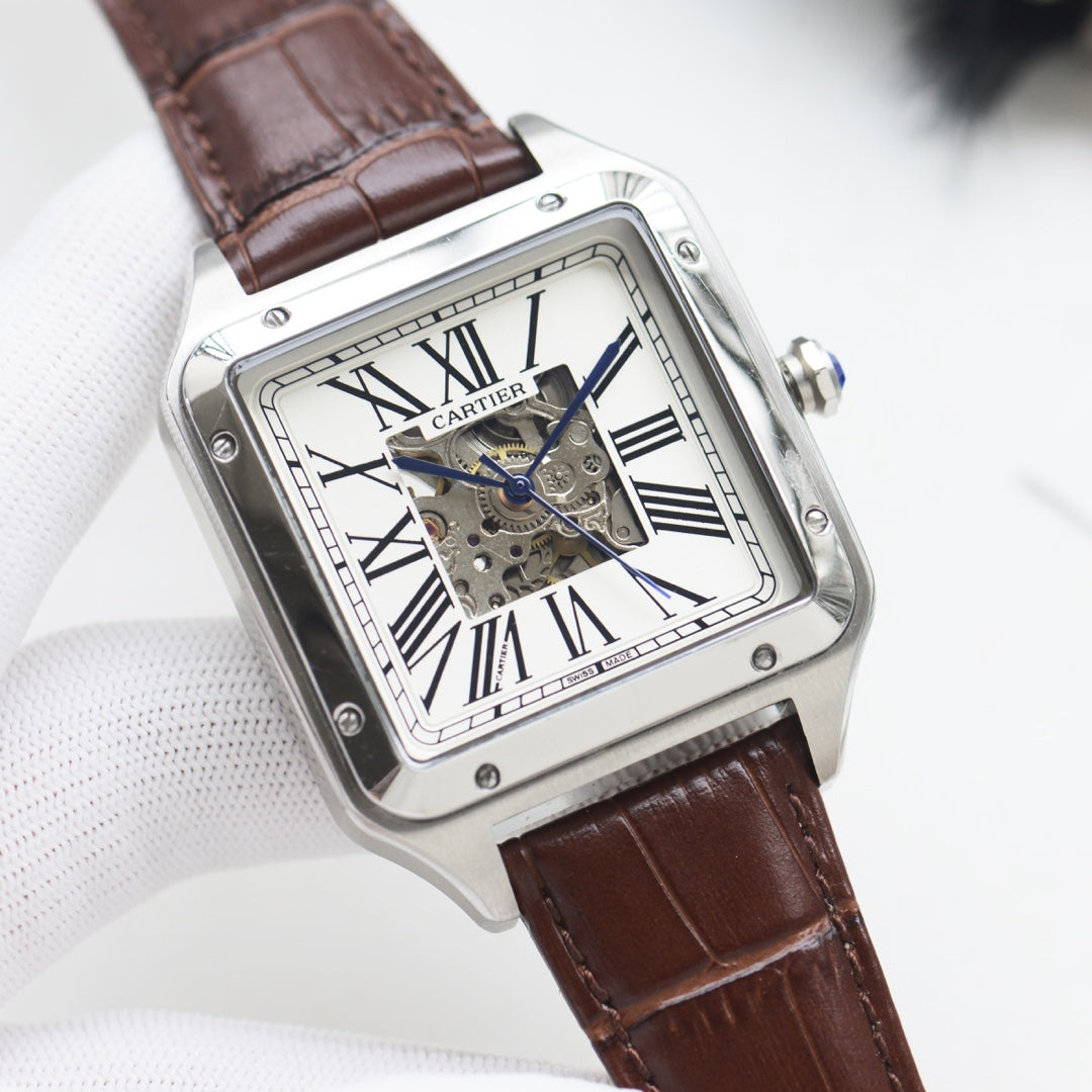 Cartier Santos 44mm Automatic Calfskin Strap