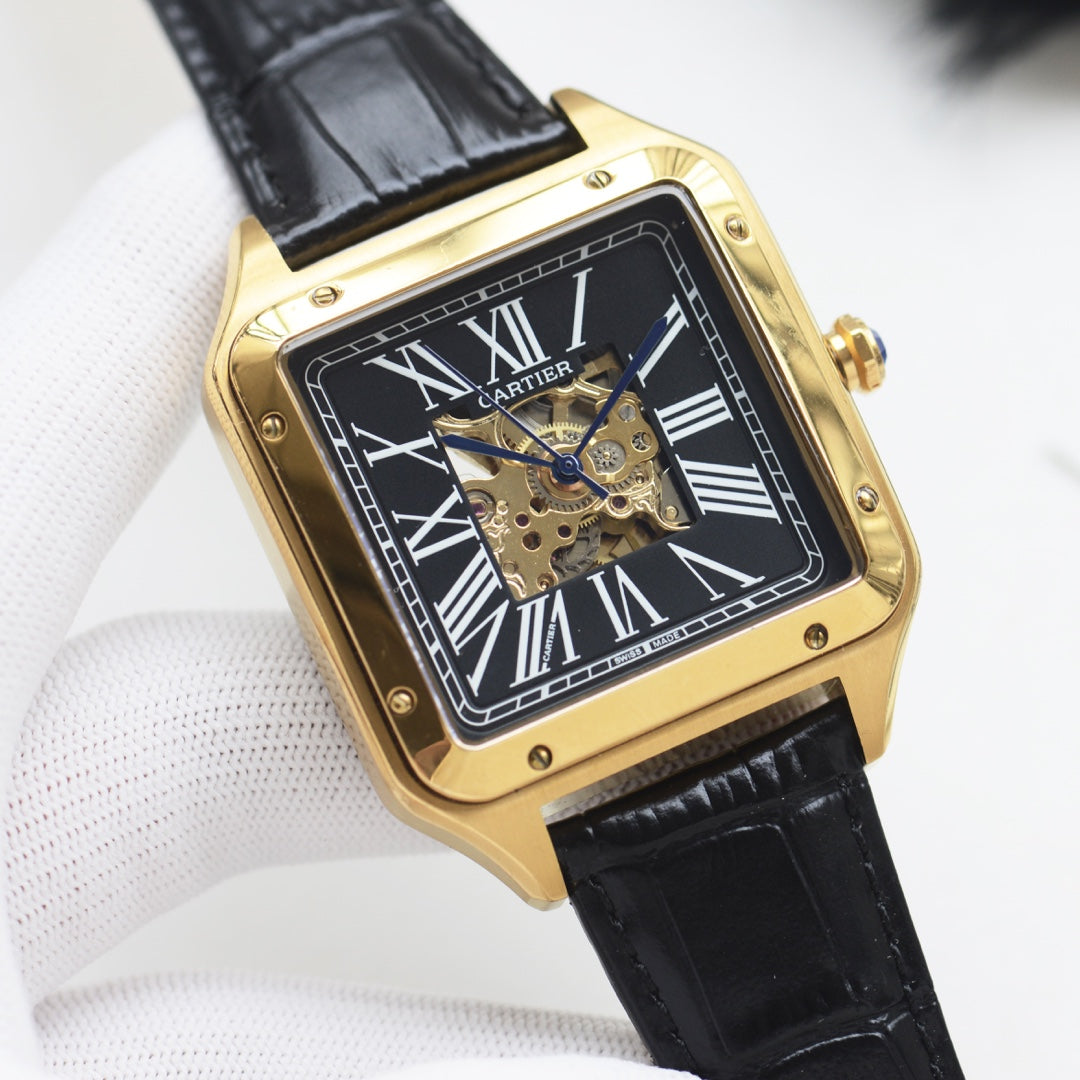 Cartier Santos 44mm Automatic Calfskin Strap