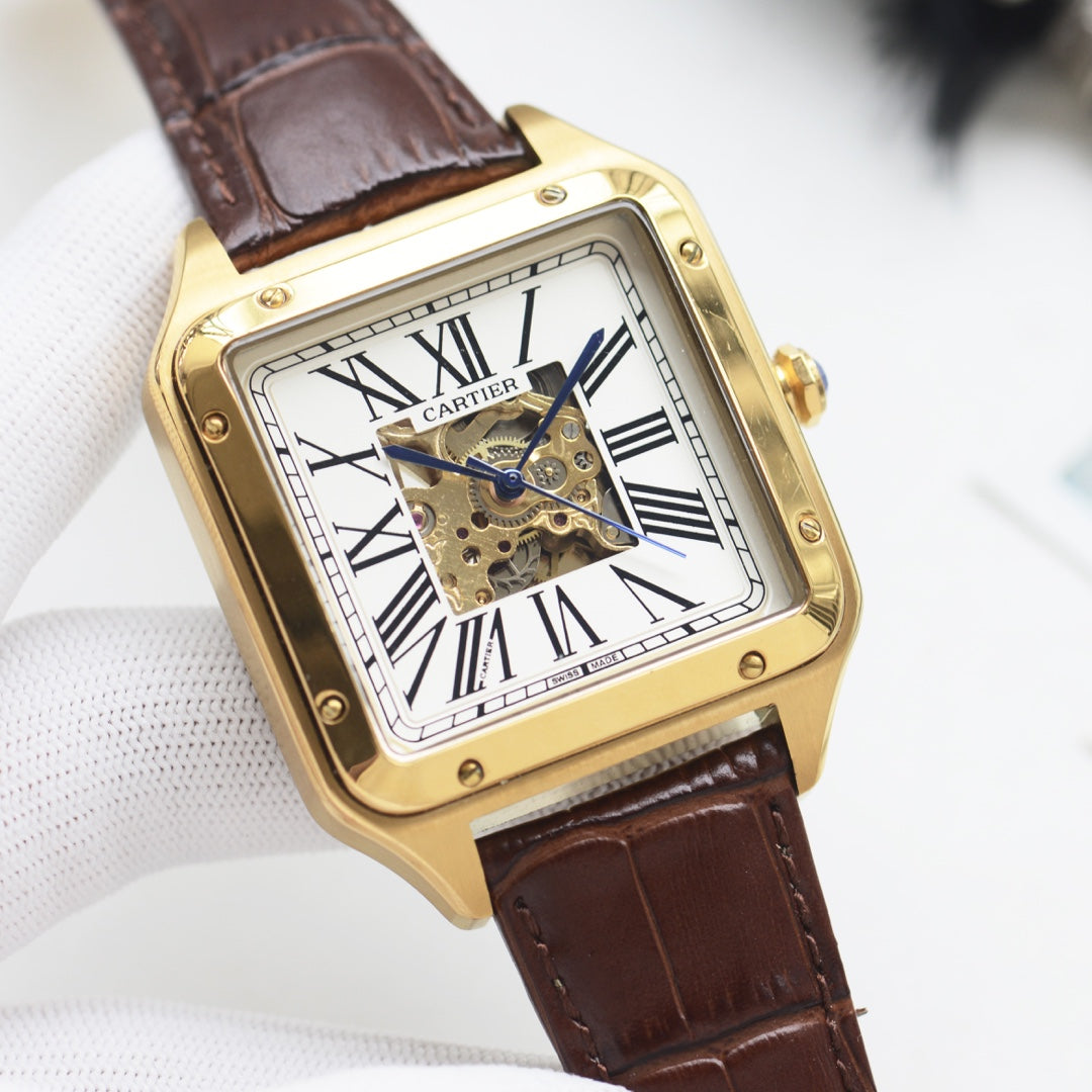 Cartier Santos 44mm Automatic Calfskin Strap
