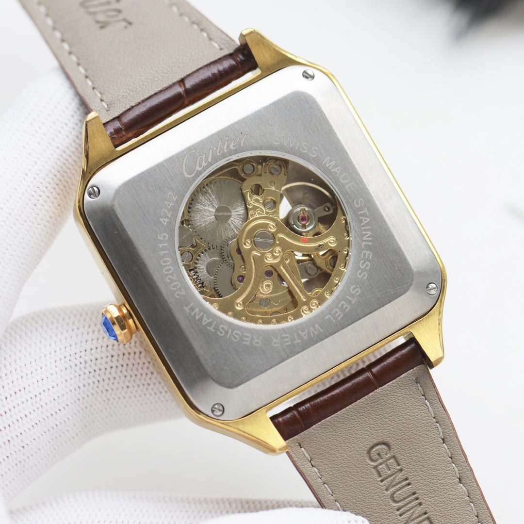 Cartier Santos 44mm Automatic Calfskin Strap