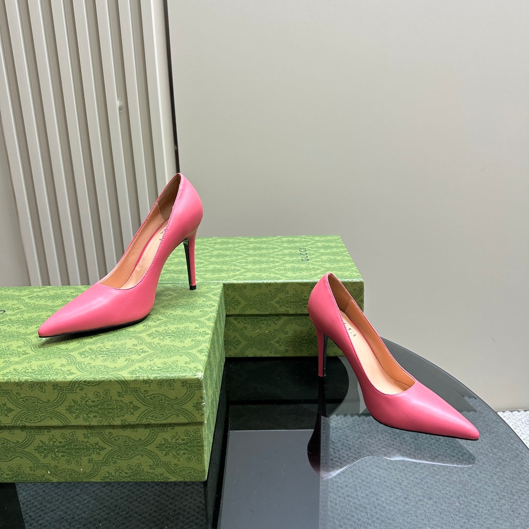 GG 105 BASIC HIGH HEEL HOT PINK LAMBSKIN