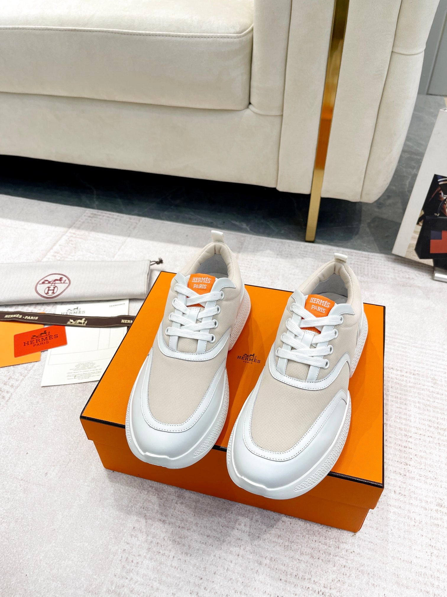 HM Giga Sneaker Light Fawn Beige Fabric 206298