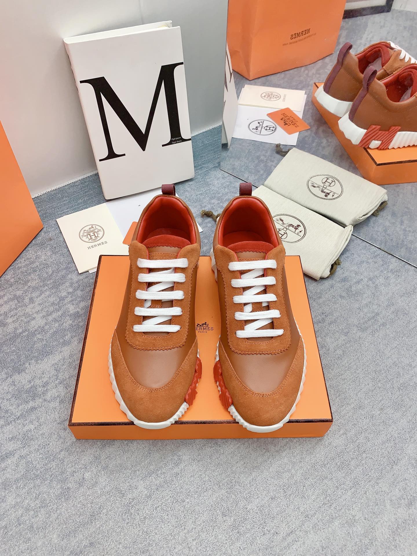 HM Bouncing Sneaker In Brown Lambskin 106427