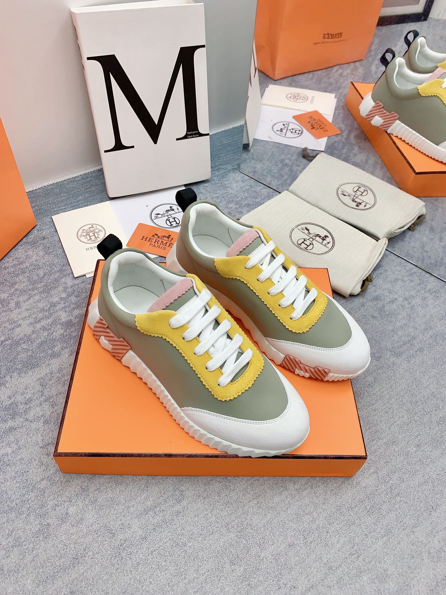 HM Bouncing Sneaker In Multicolor Lambskin 106439