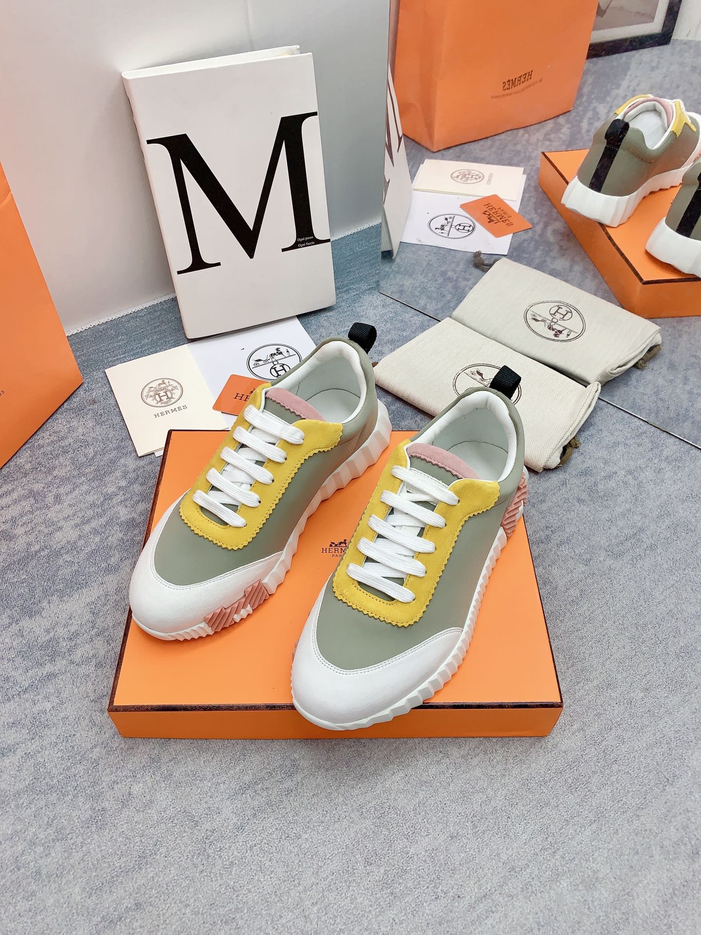 HM Bouncing Sneaker In Multicolor Lambskin 106439