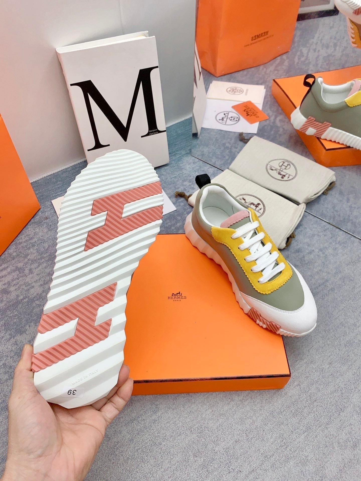 HM Bouncing Sneaker In Multicolor Lambskin 106439