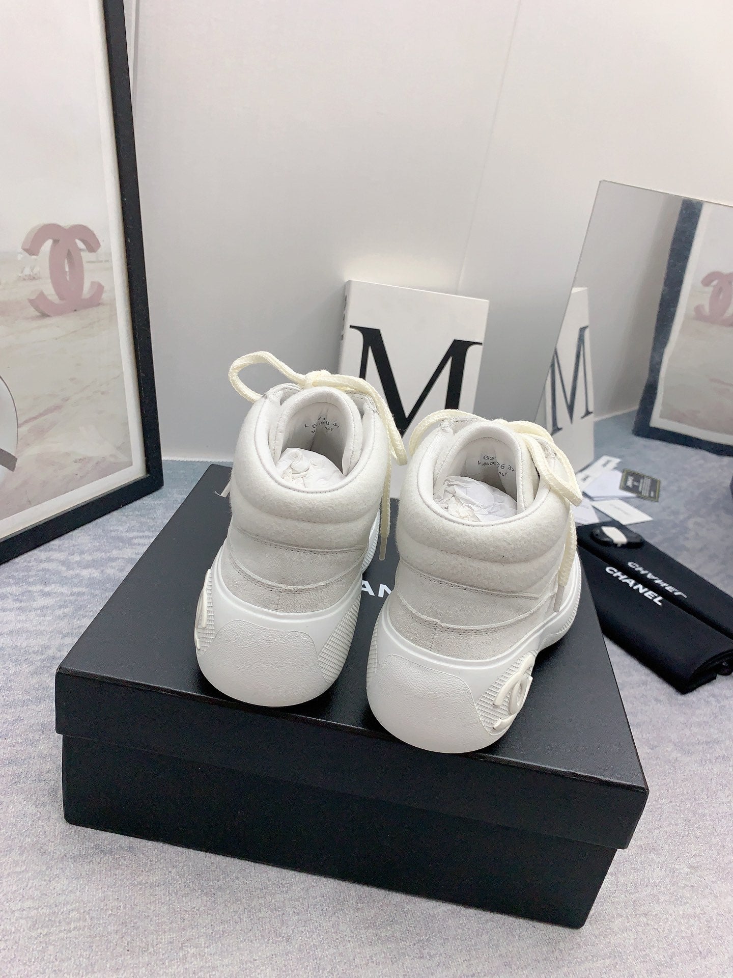 CC Sneaker Boots In White Calfskin  148775