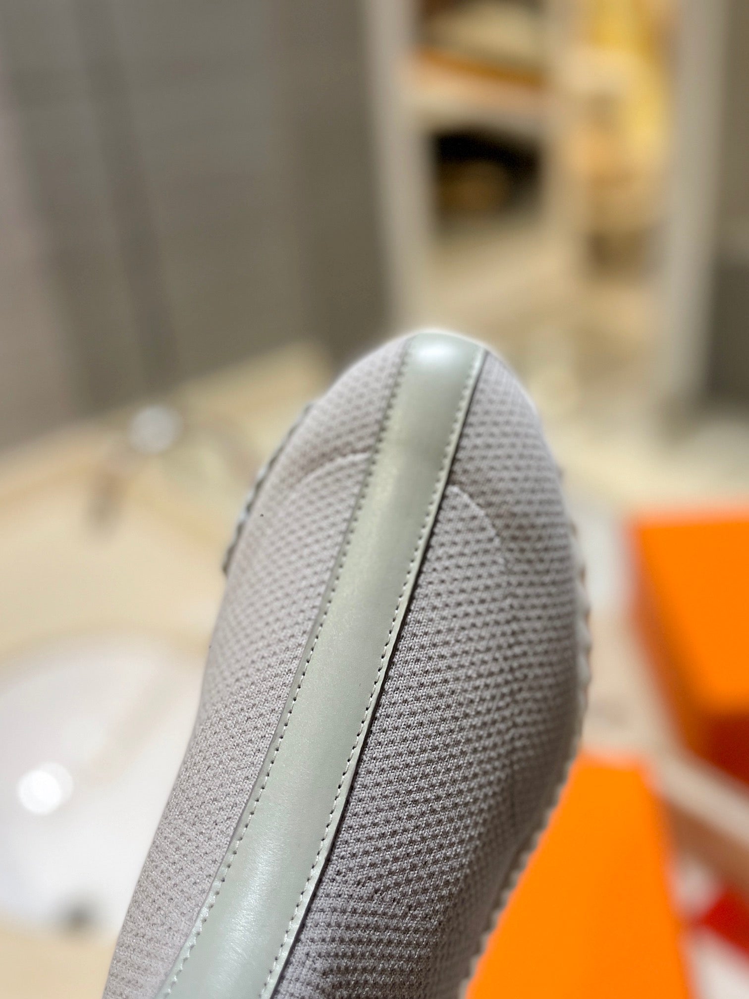 HM Fun Sneaker In Grey Mesh Fabric And Lambskin  983002