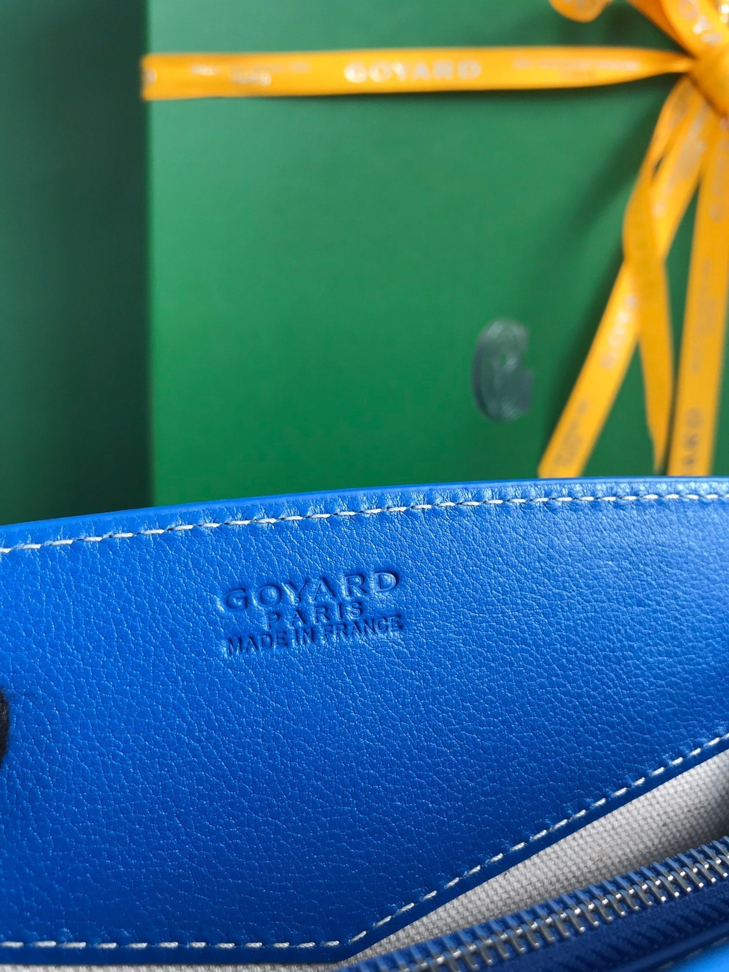 ROUETTE STRUCTURÃ‰ MINI BAG 21 IN SAPPHIRE BLUE GOYARDINE CANVAS AND CALFSKIN