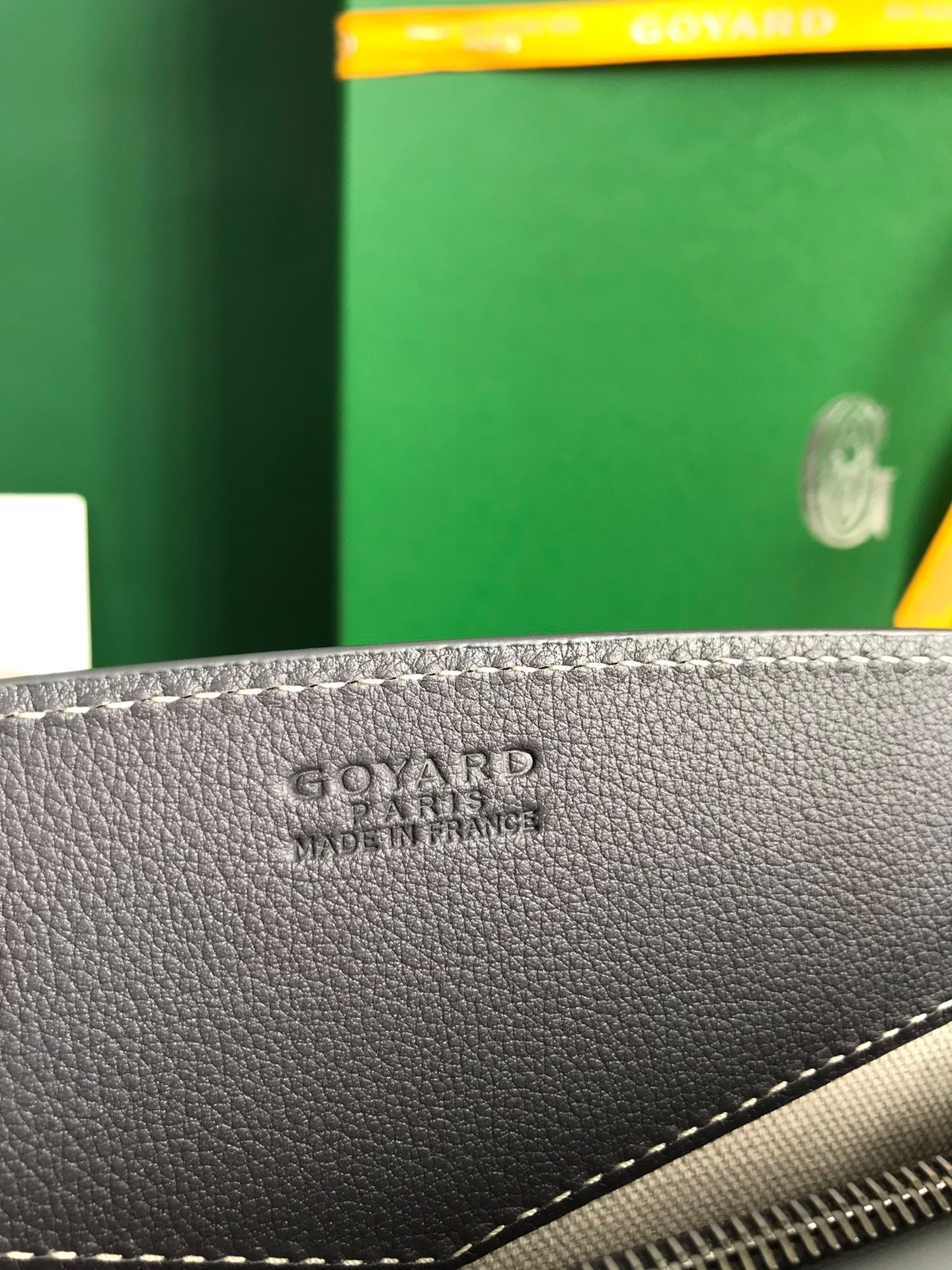 ROUETTE STRUCTURÃ‰ MINI BAG 21 IN GREY BLACK GOYARDINE CANVAS AND CALFSKIN