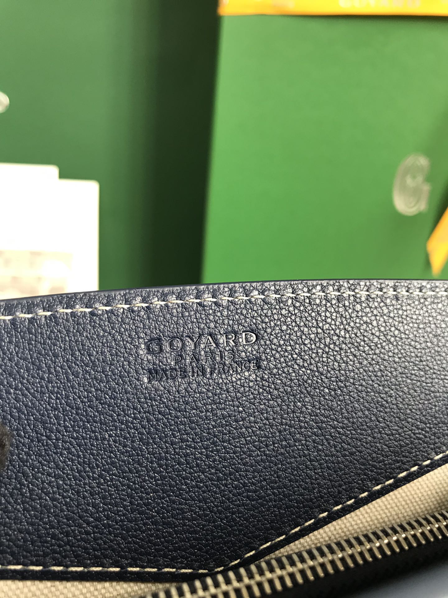 ROUETTE STRUCTURÃ‰ MINI BAG 21 IN NAVY BLUE GOYARDINE CANVAS AND CALFSKIN