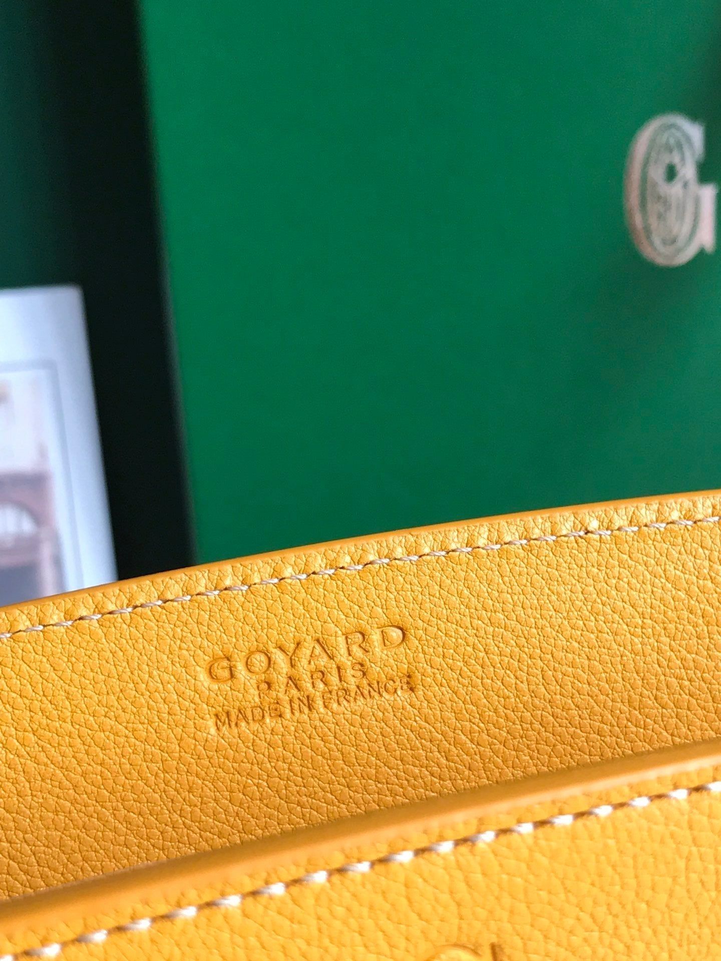 ROUETTE STRUCTURÃ‰ MINI BAG 21 IN YELLOW GOYARDINE CANVAS AND CALFSKIN