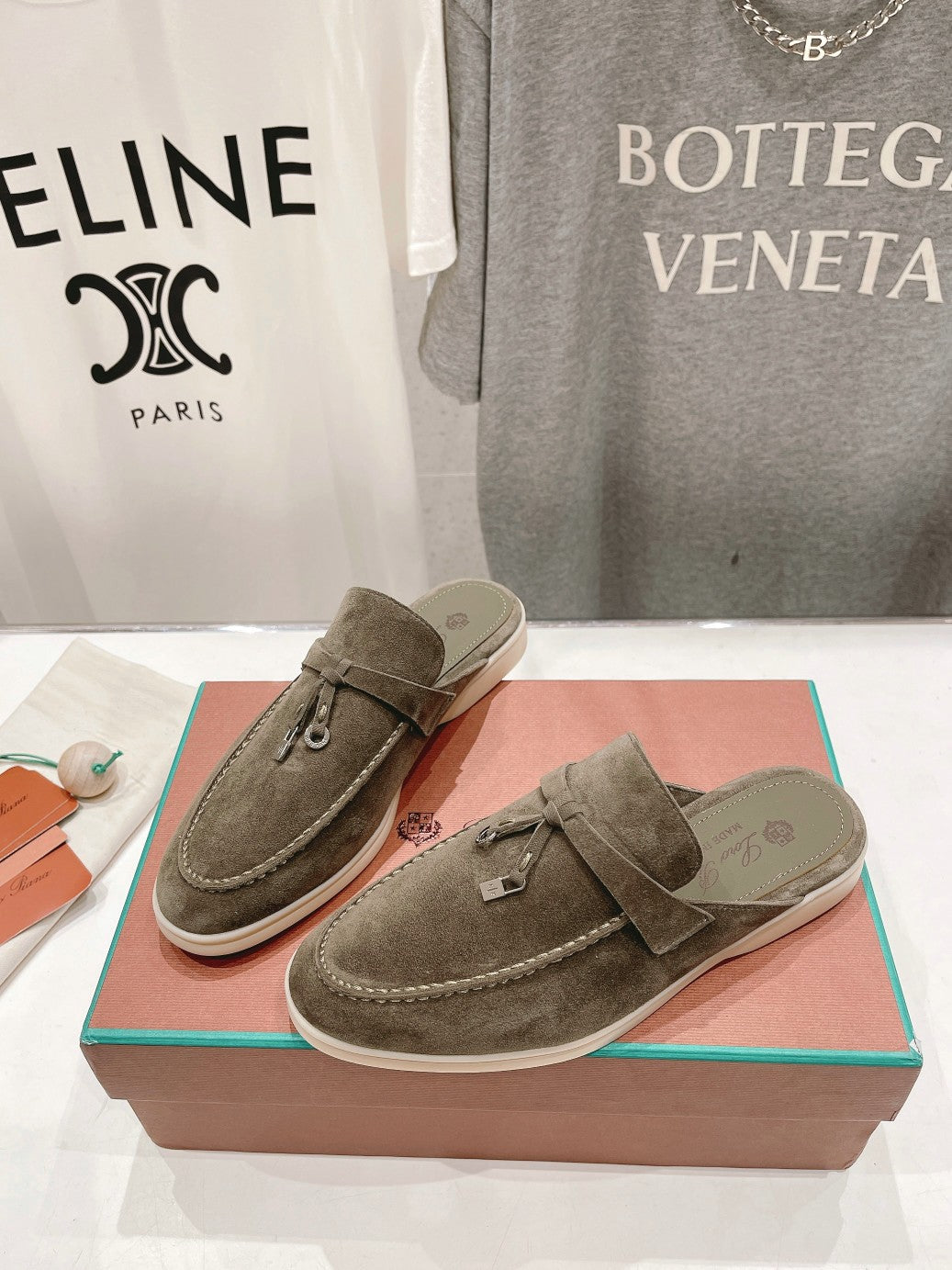 LP CHARMS WALK BABOUCHE LOAFERS CEDAR SUEDE