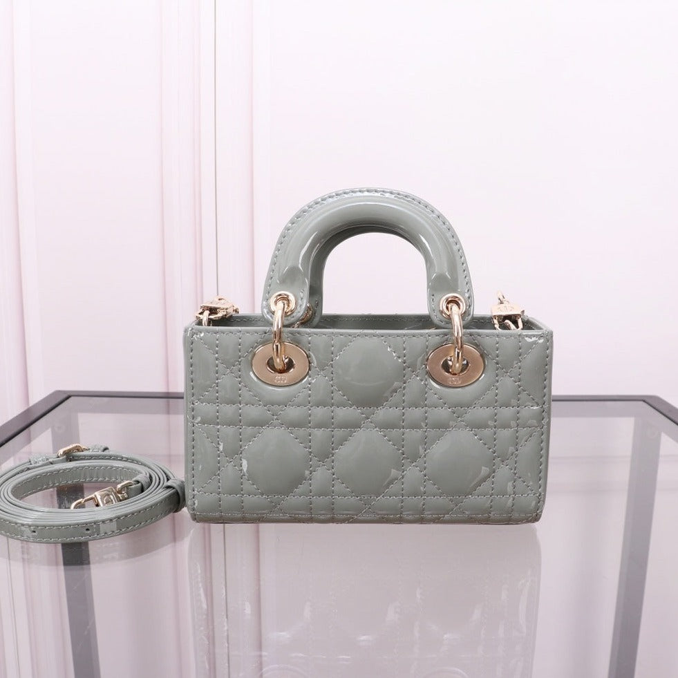 MICRO LADY D-JOY 16.5  ROCK GRAY LAMBSKIN