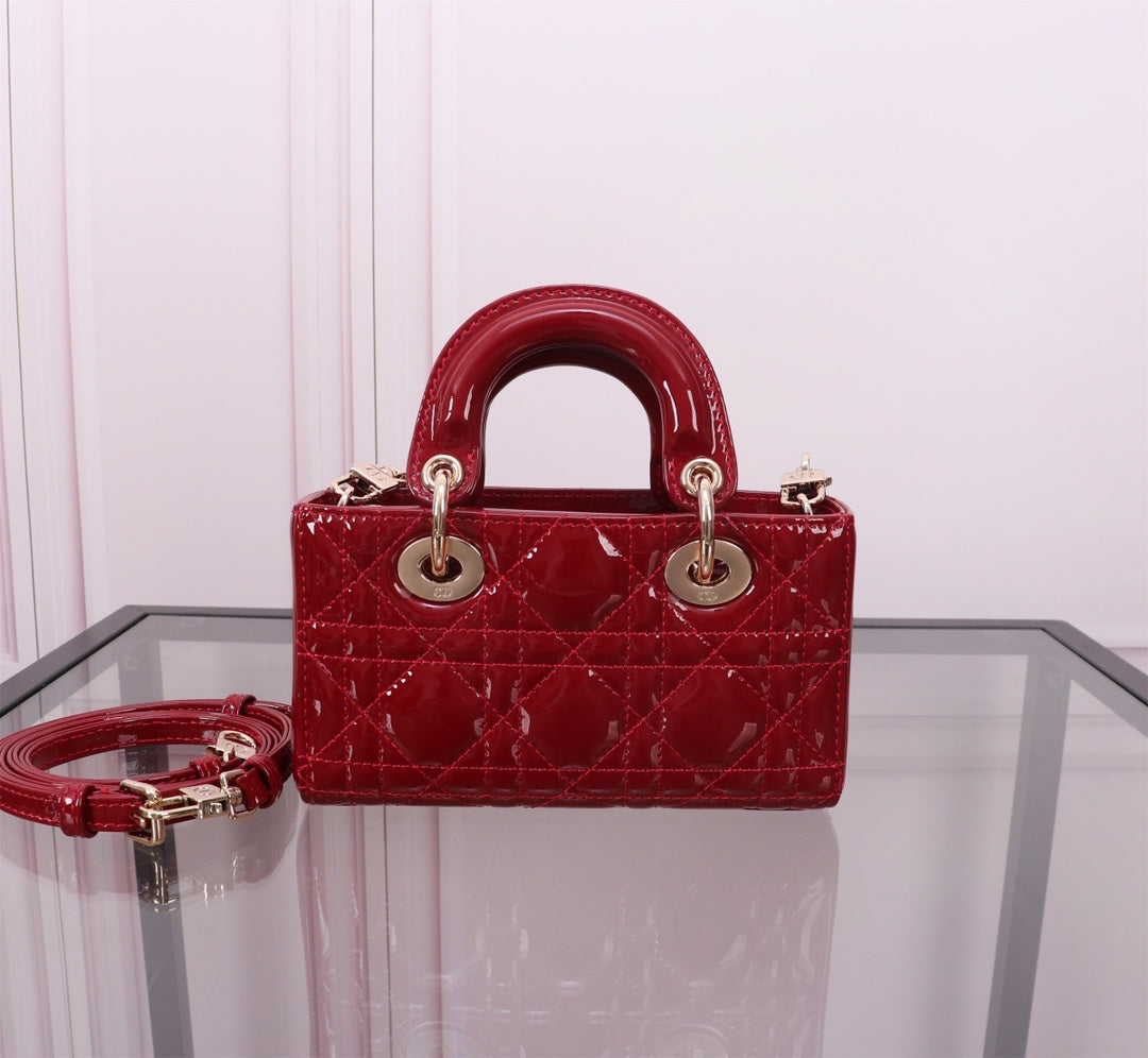 MICRO LADY D-JOY 16.5 RED PATENT LAMBSKIN