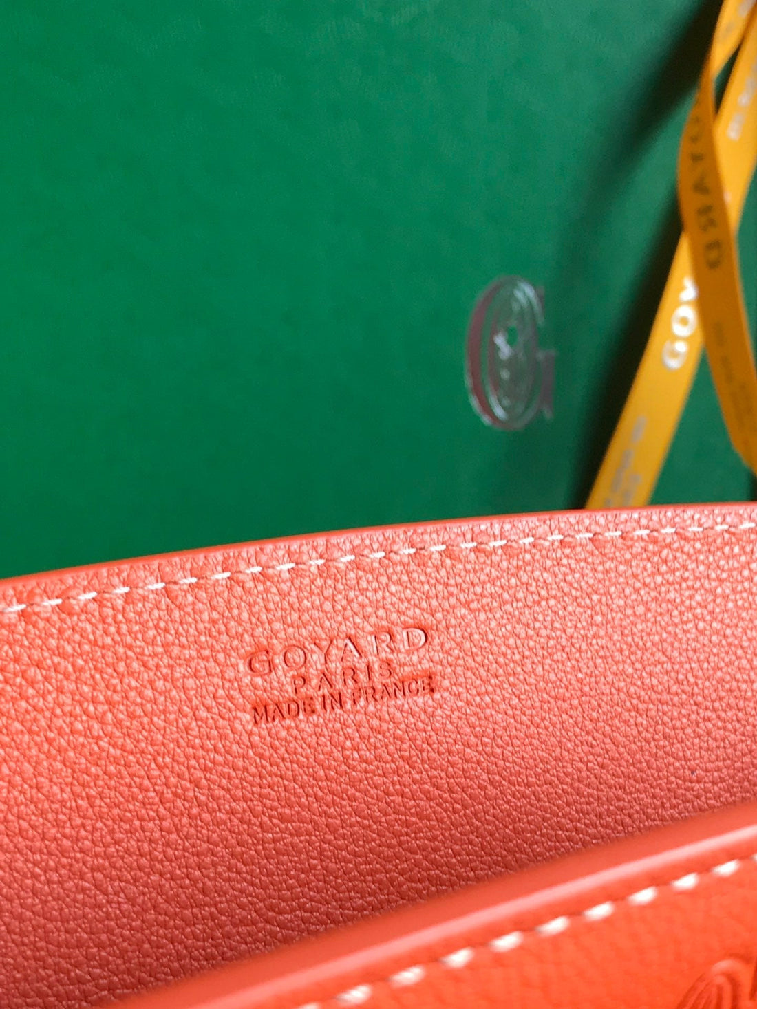 ROUETTE STRUCTURÃ‰ MINI BAG 21 IN ORANGE GOYARDINE CANVAS AND CALFSKIN
