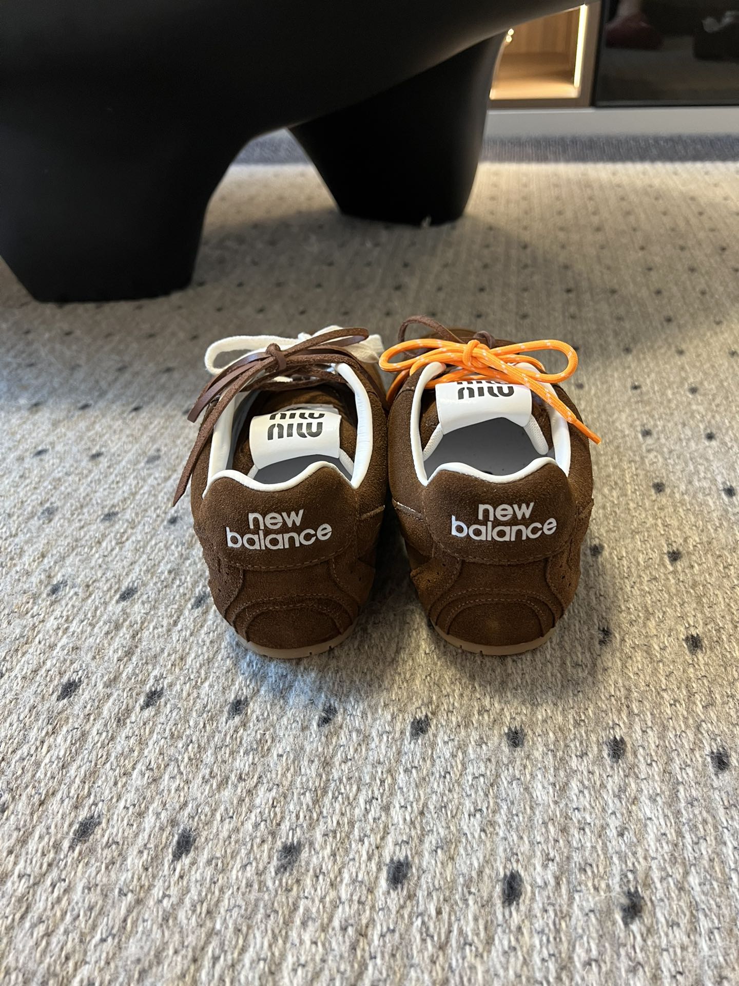 Miu Balance 530 Sneaker Solid Brown Suede