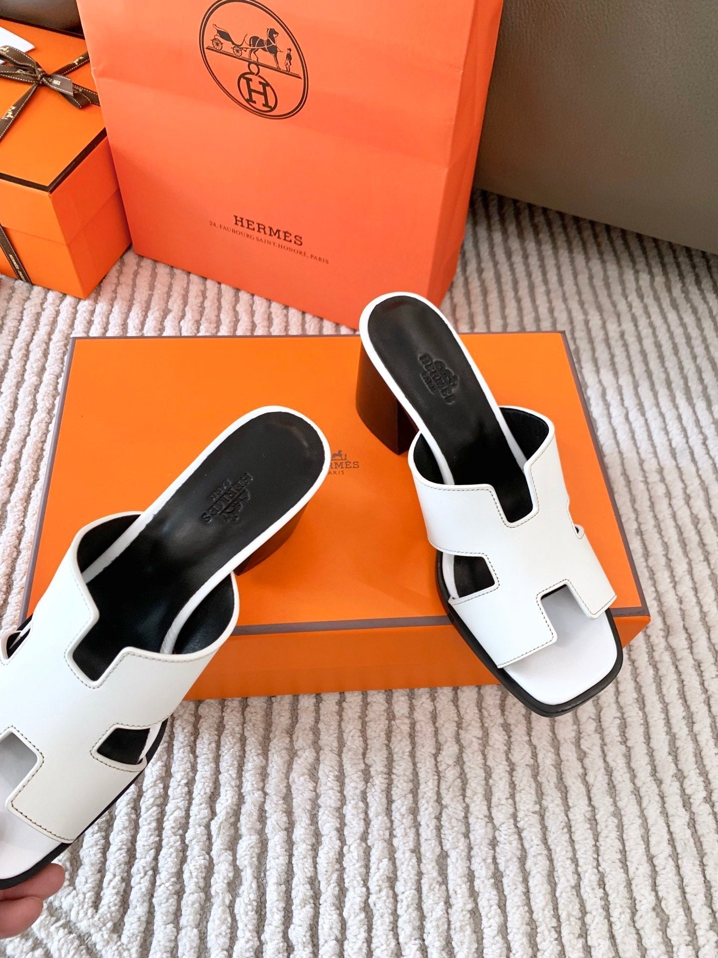 HM Helia 60 Sandal White Lambskin 963251