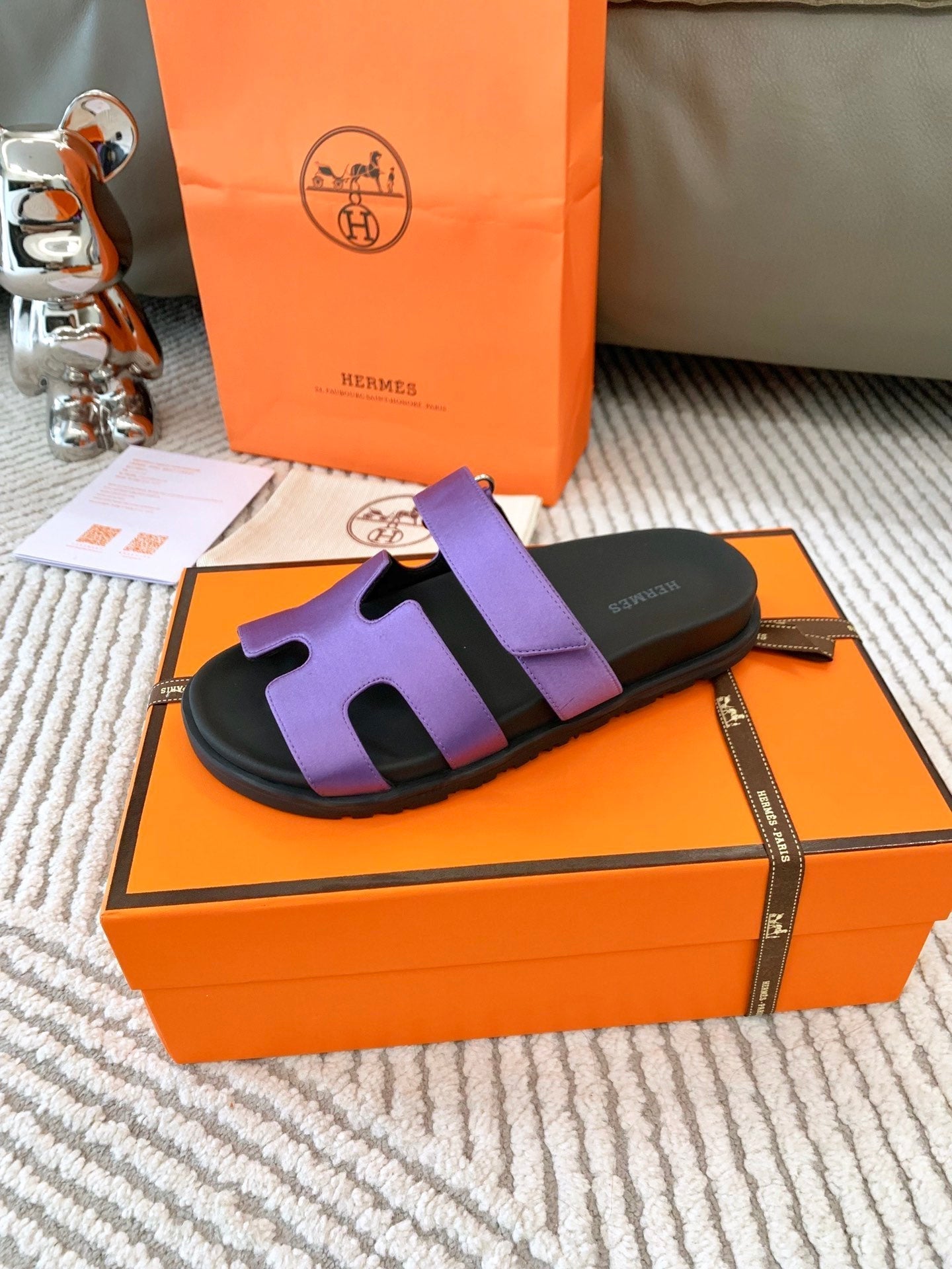 HM Chypre Sandal Purple Lambskin 963505