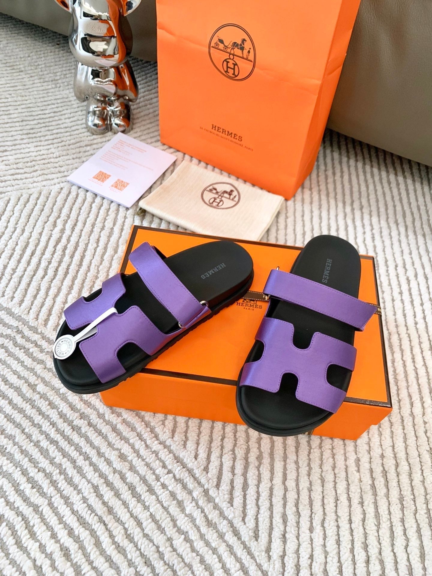 HM Chypre Sandal Purple Lambskin 963505