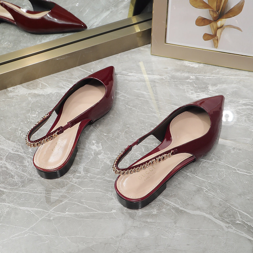 GG  Signoria Slingback Flat red wine