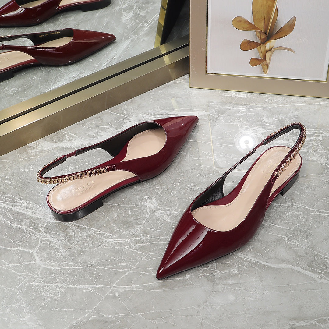 GG  Signoria Slingback Flat red wine