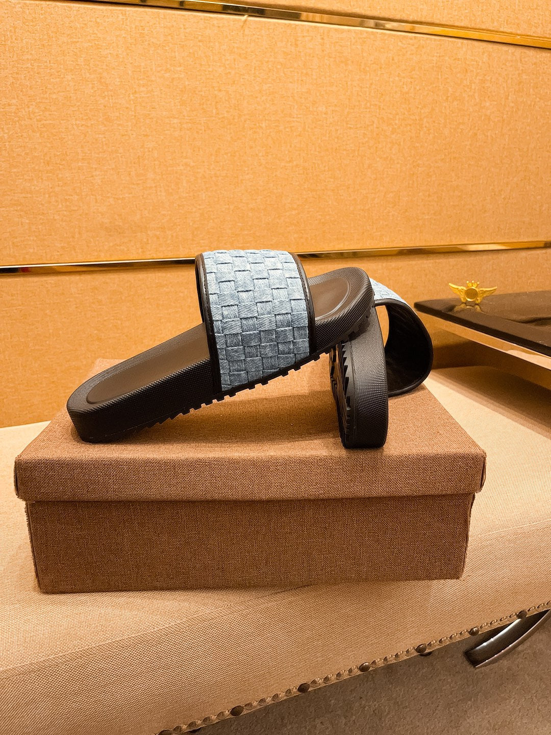 GG Men's Slide Blue Cowhide 111921