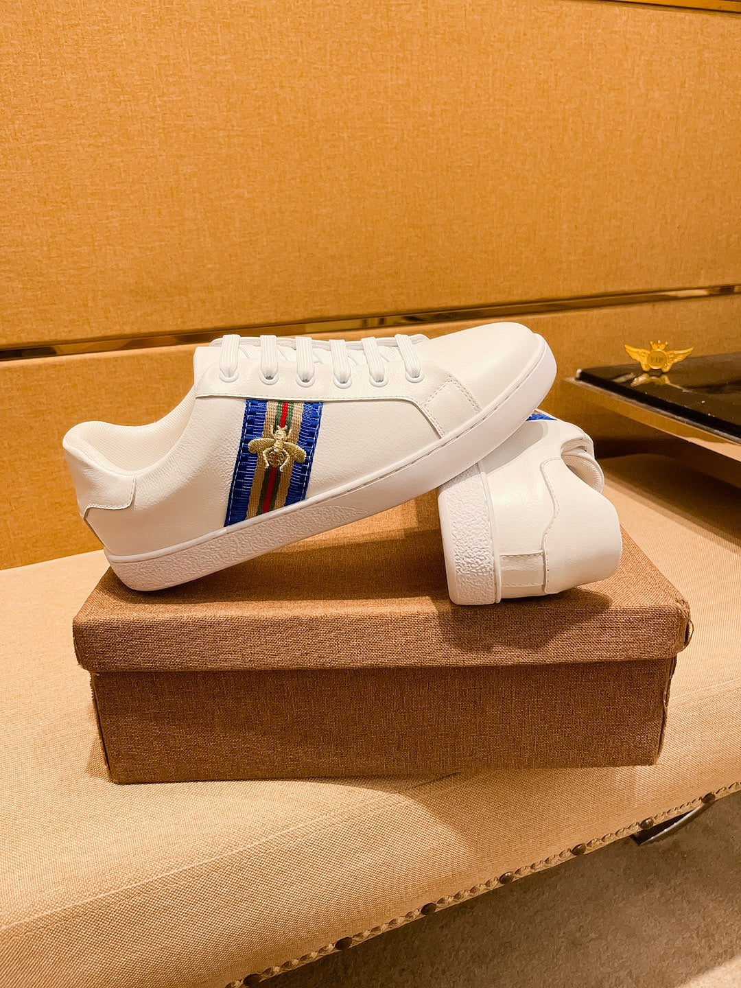 GG Men's Sneaker White Cowhide 238381