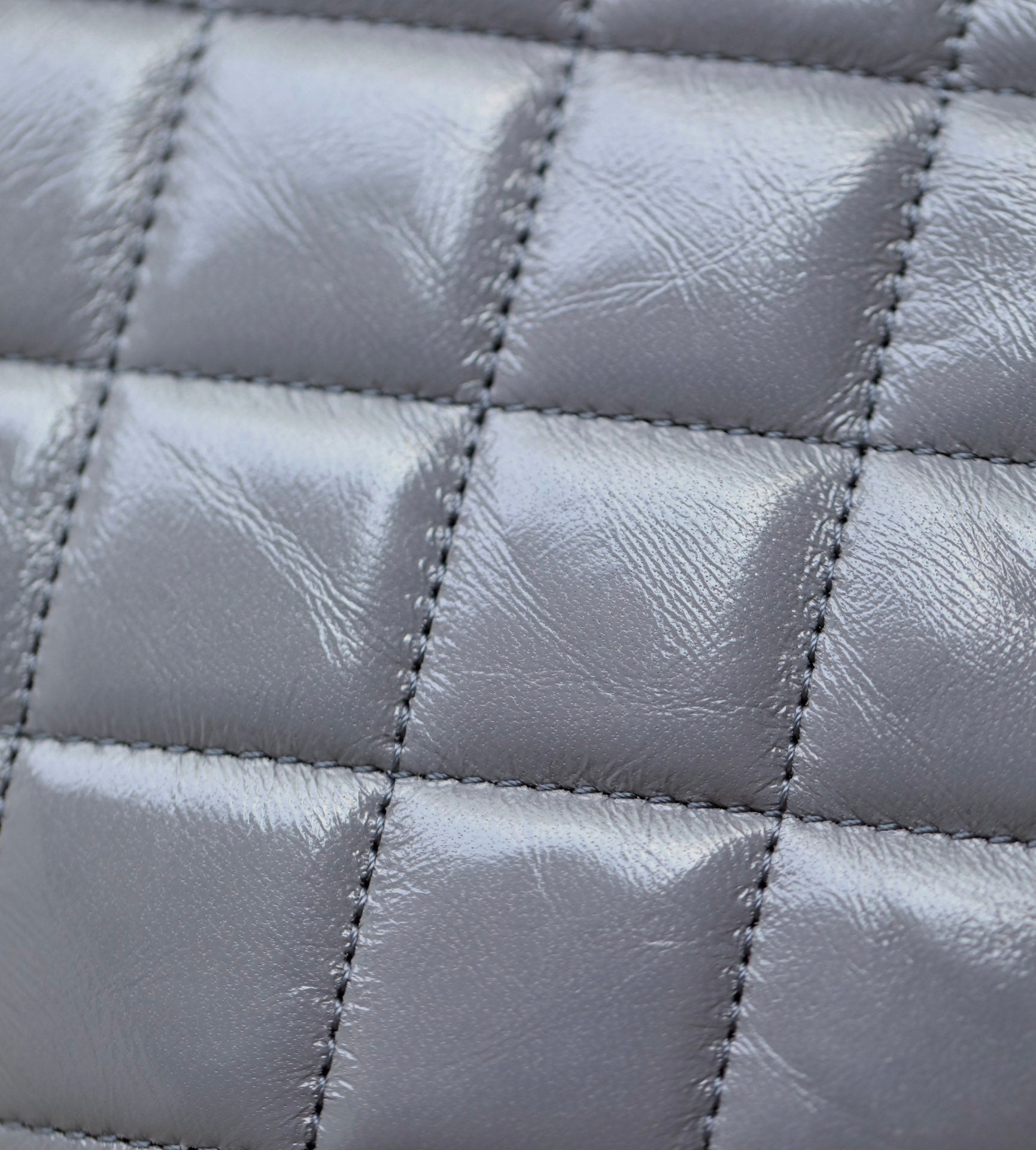 cc 24a flap bag 20cm top handle grey lambskin gold hardware