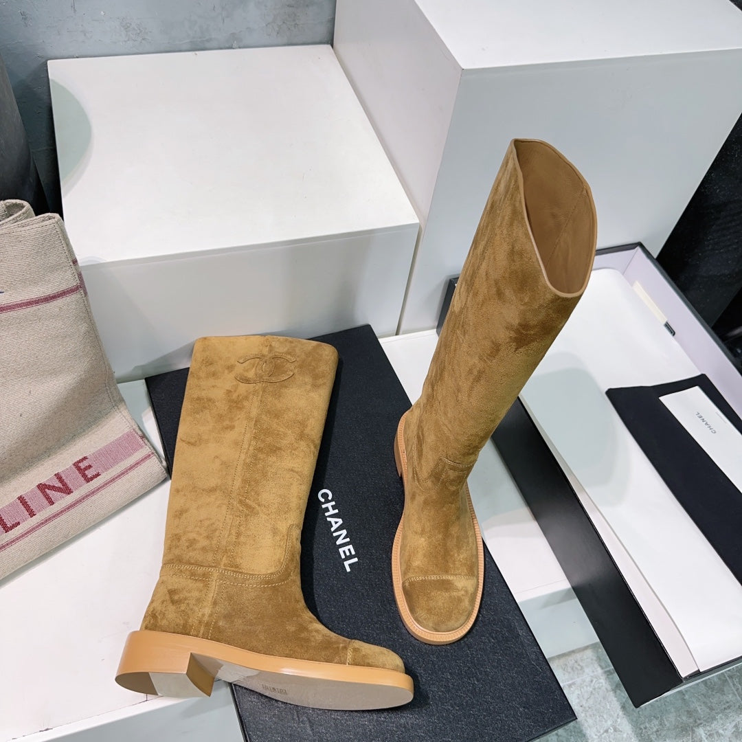 CC 24ss Long Boot Brown Suede