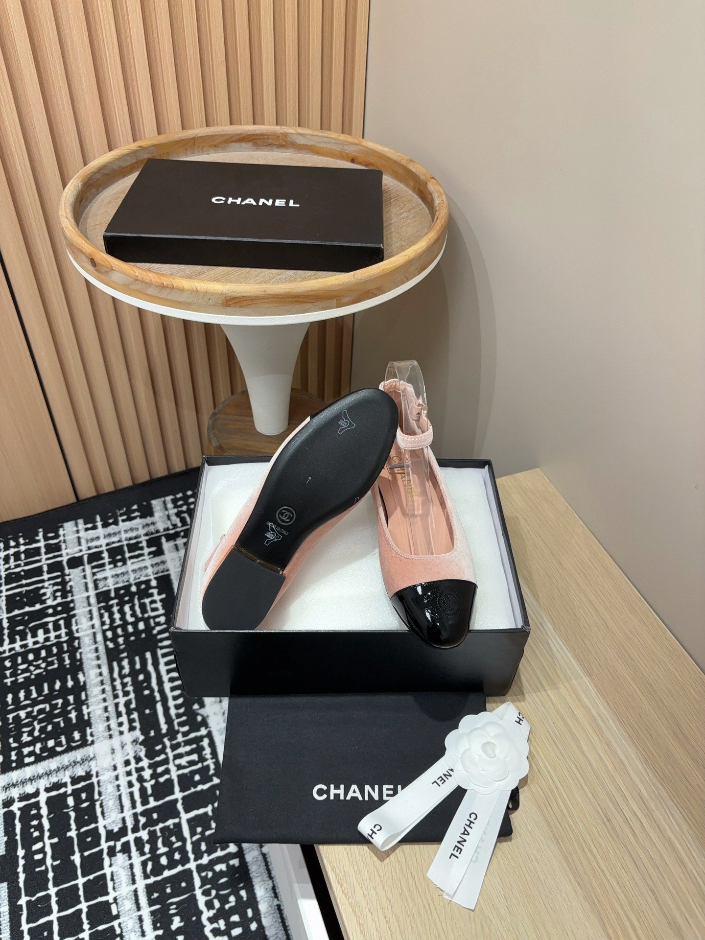 CC Mary Jane Black Pink Pastel Velvet And Lambskin