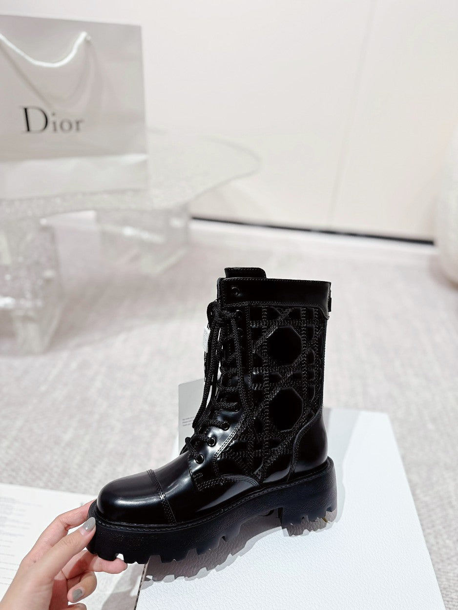 D-Unit Ankle Boot 40mm In Black Glossy Calfskin 988757