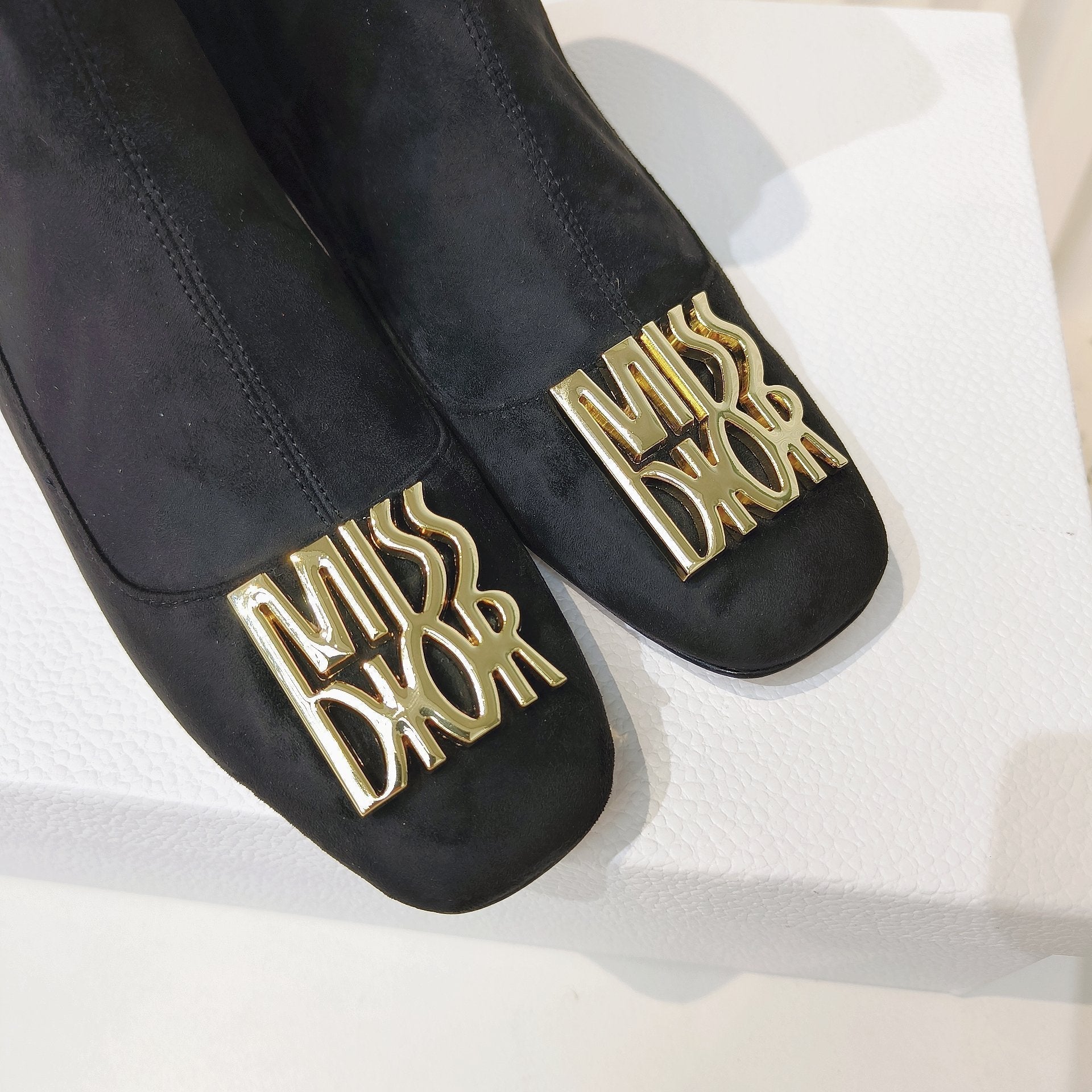 Miss Dior Ankle Boots 40mm Black Suede 111389