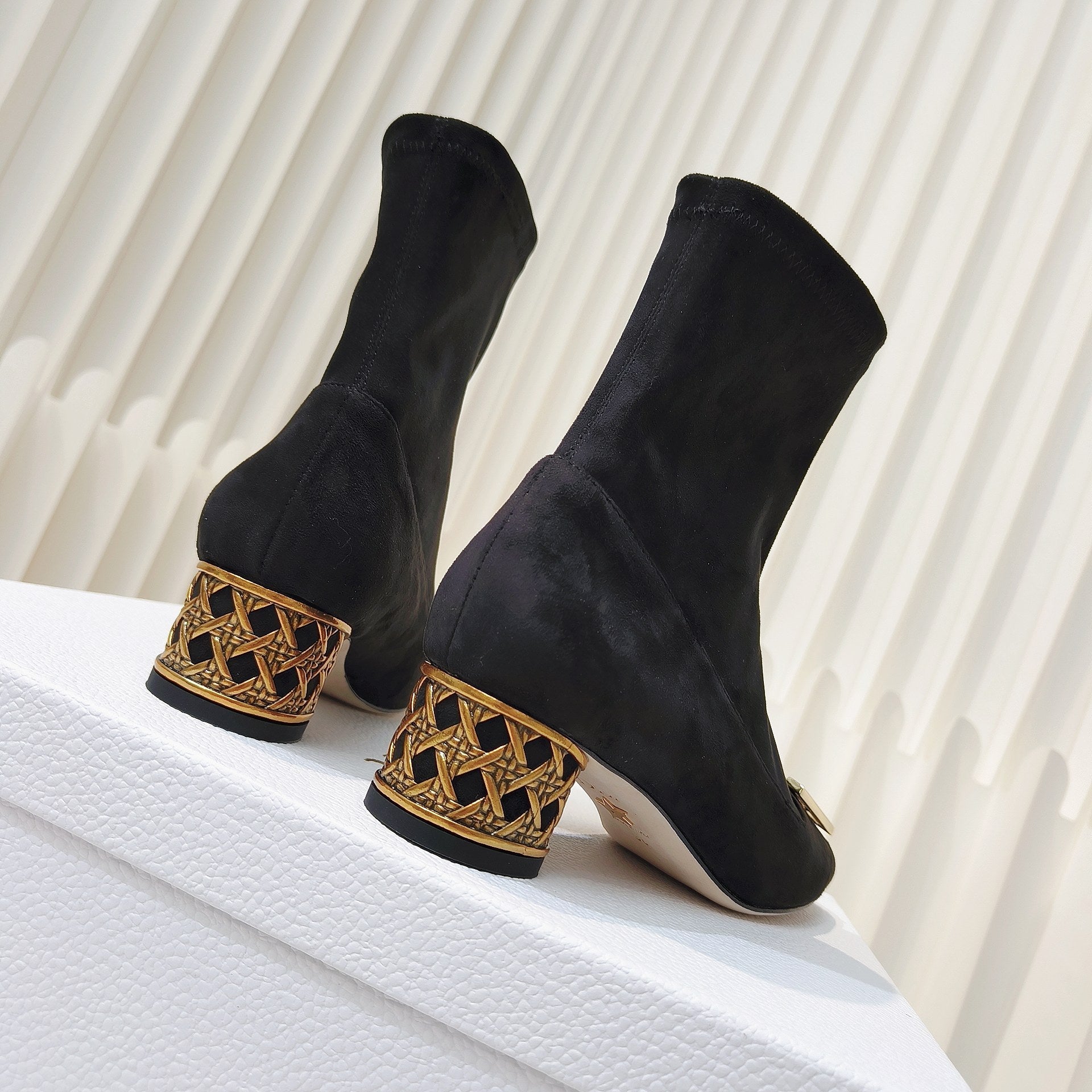 Miss Dior Ankle Boots 40mm Black Suede 111389