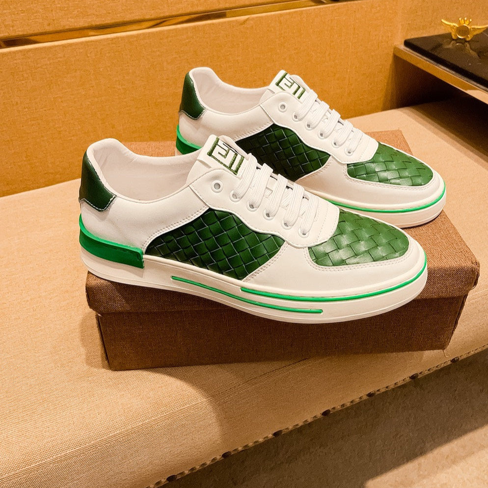 GG Men's Sneaker Green Cowhide 444492