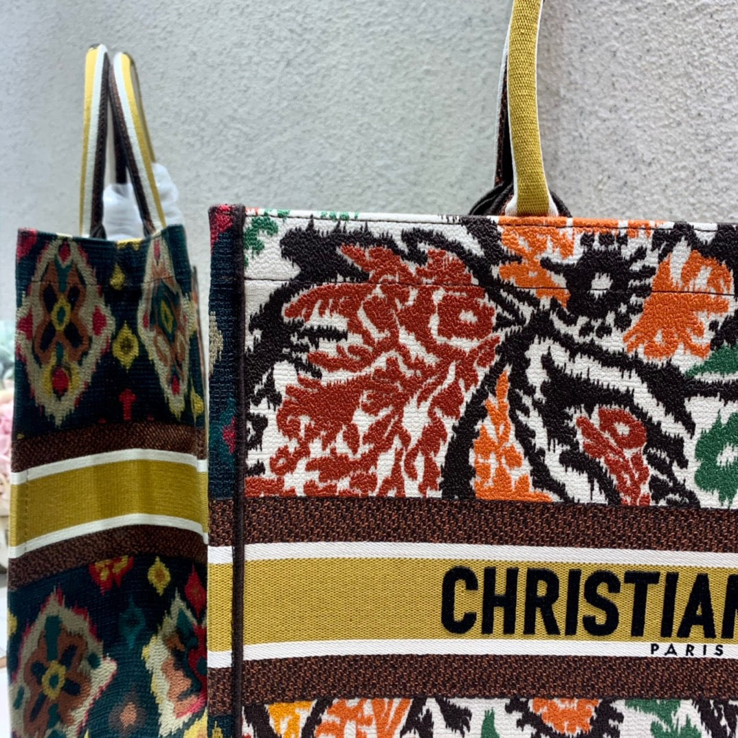 CD Yellow Five-color Flower  Book Tote 42cm Bag Canvas 336579