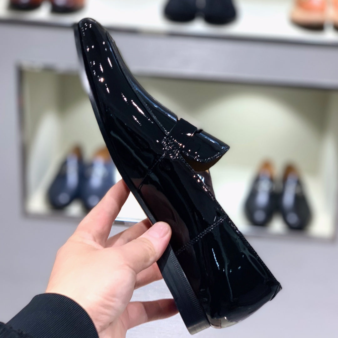 HM Men's Loafer Black Patent Leather 539686