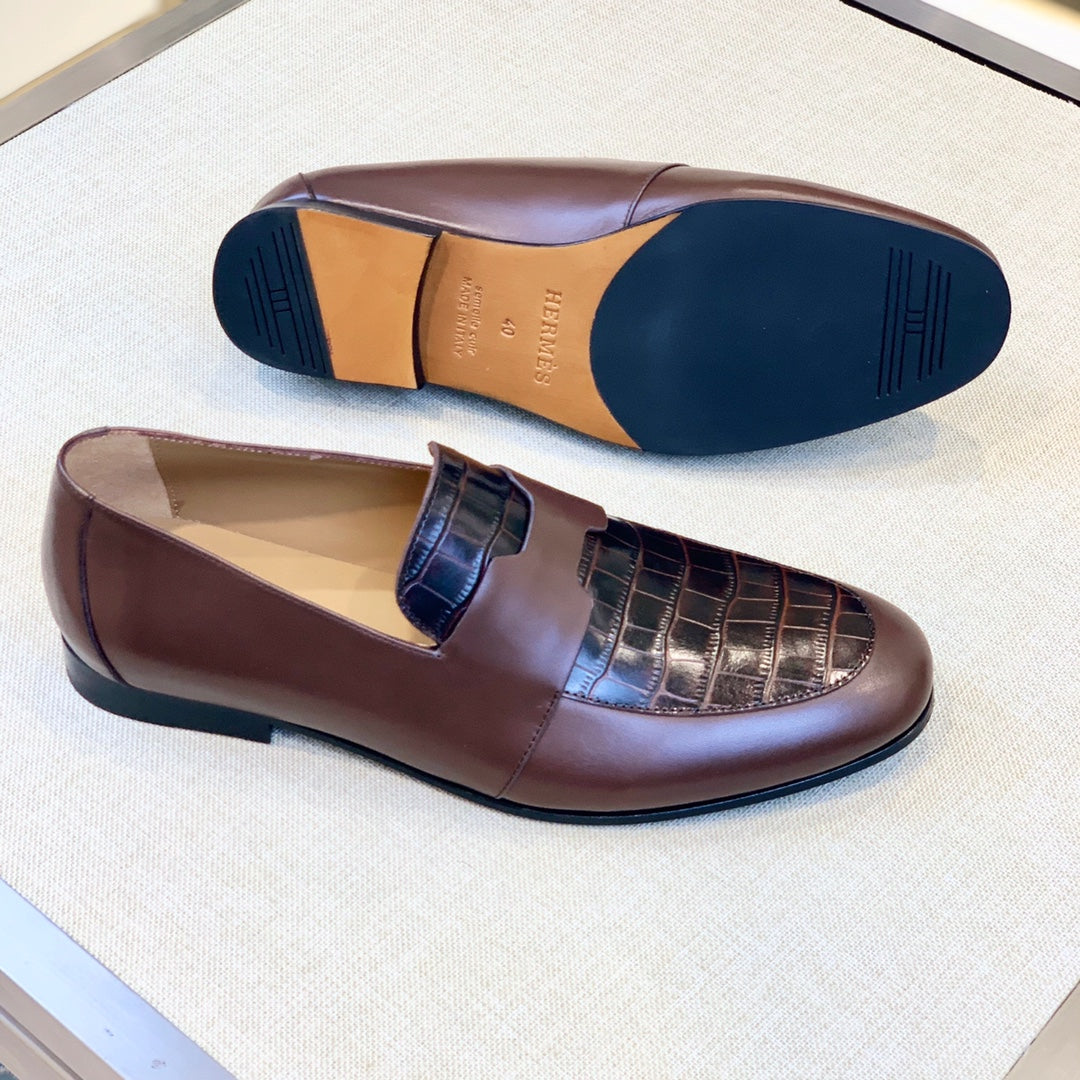 HM Men's Loafer Brown Calfskin 539703