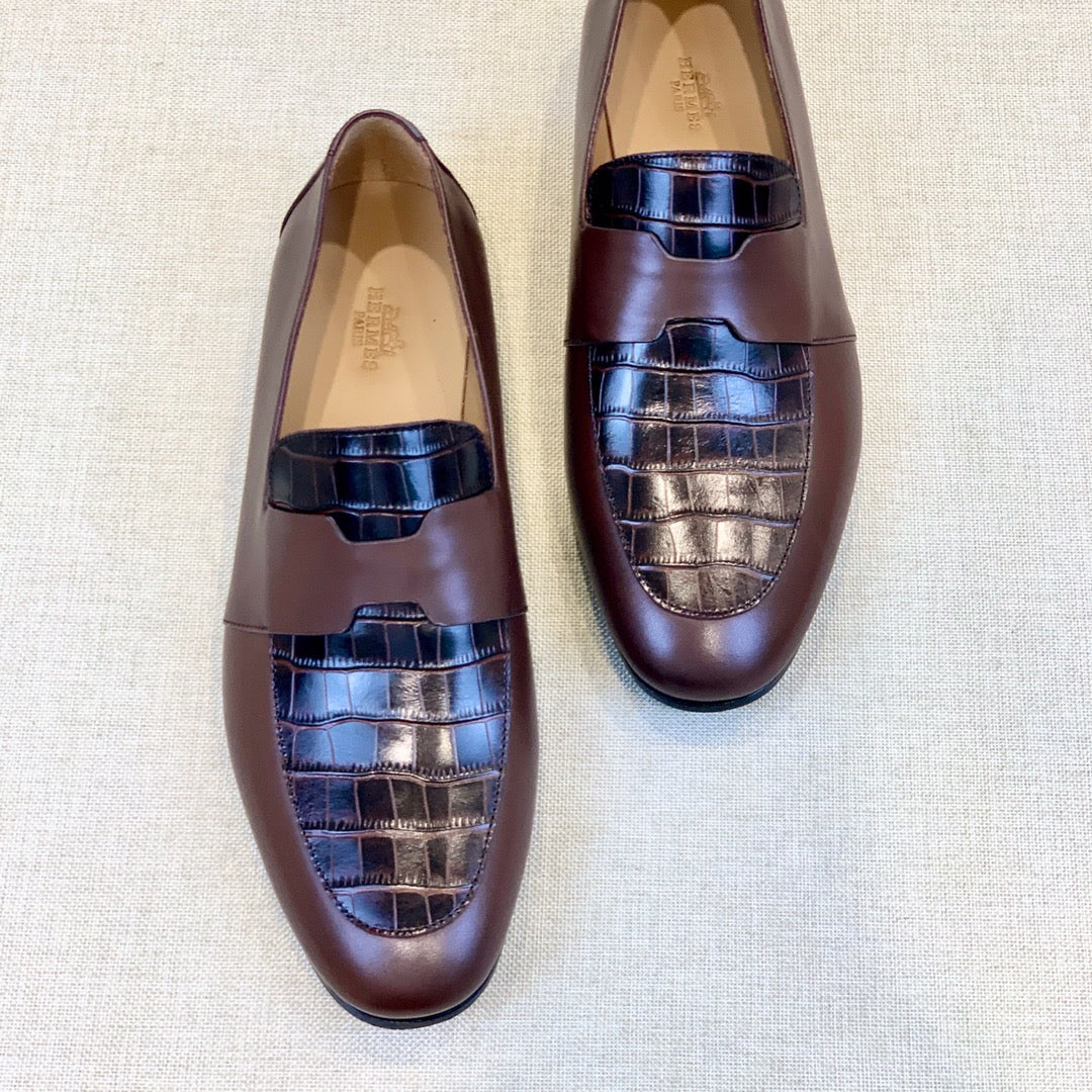 HM Men's Loafer Brown Calfskin 539703