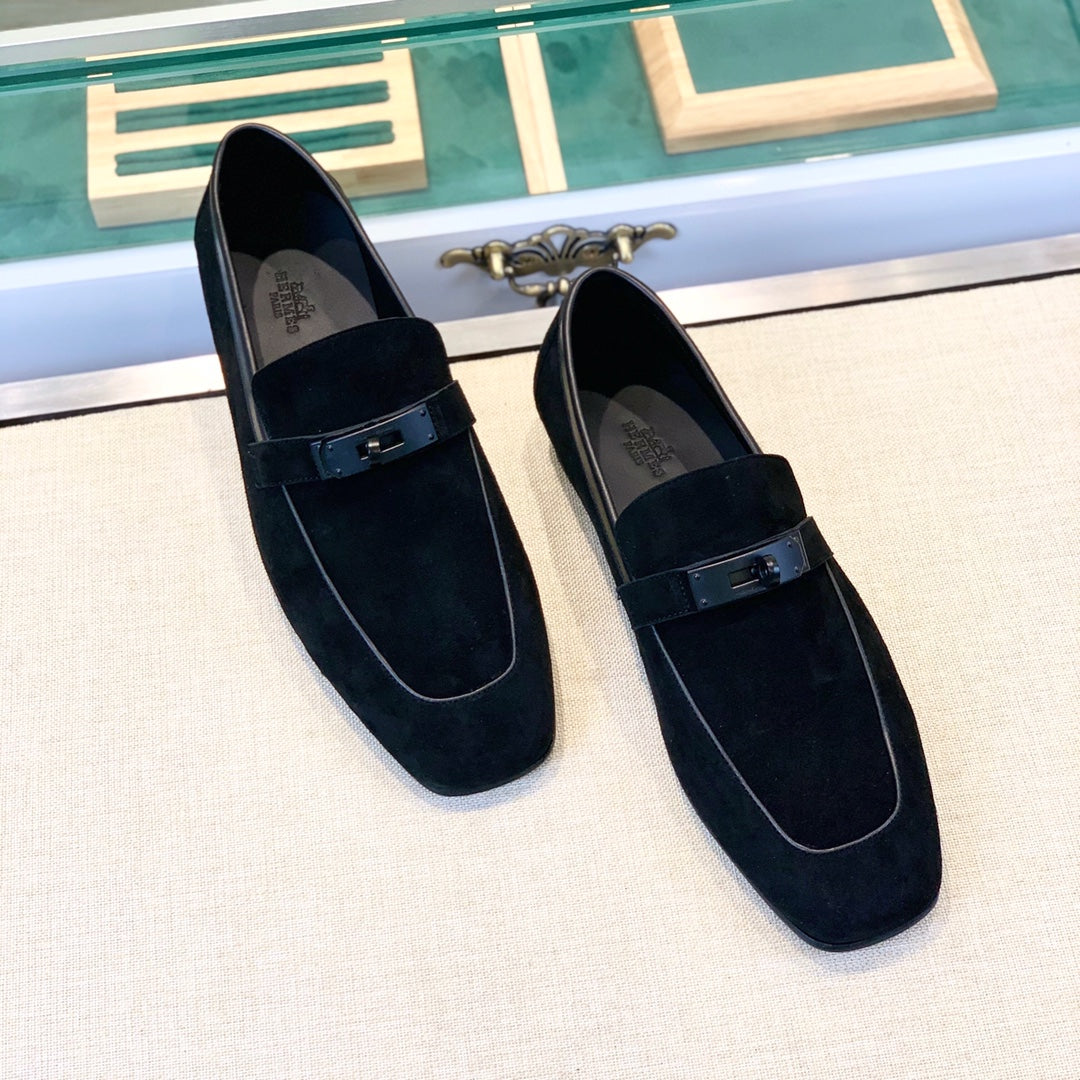 HM Men's Loafer Navy Blue Suede 539736