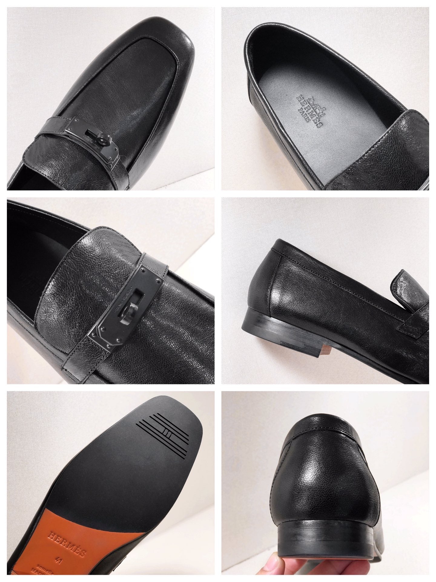 HM Men's Loafer Black Calfskin 539740